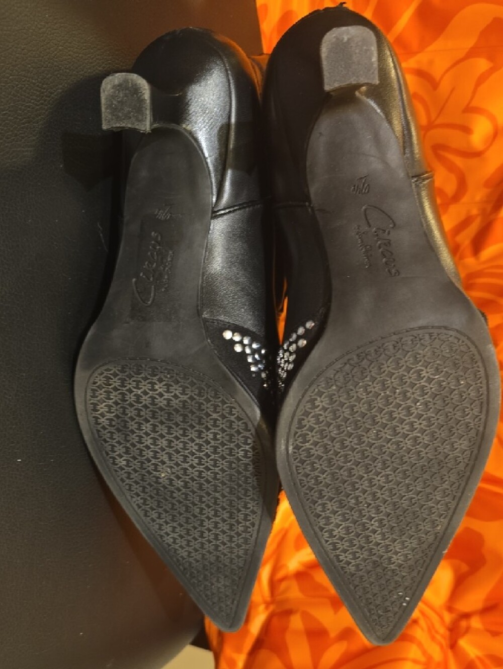 Circus by Sam Edelman Black Pointed-Toe Yolanda Metal Studded Western Booties - Picture 7 of 12
